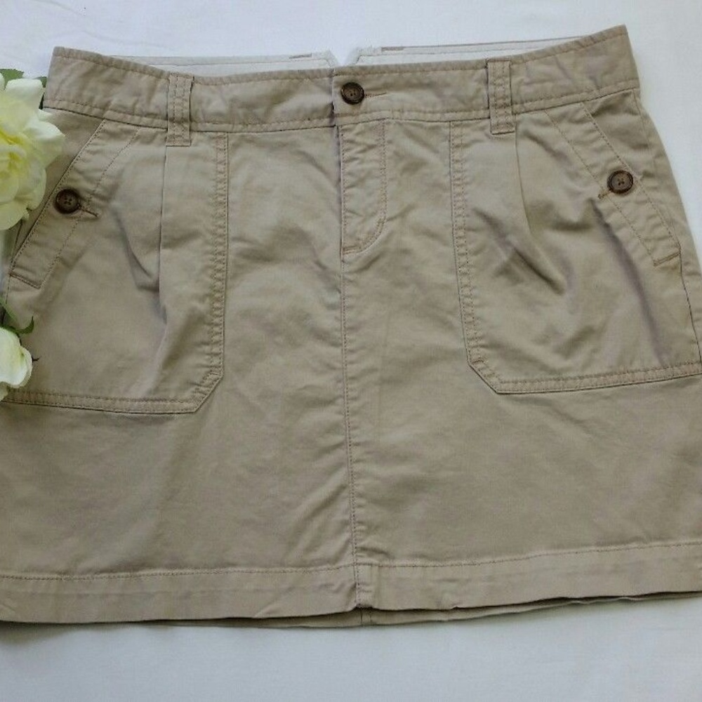 Old Navy Women Stretch Skirt Size 12 Khaki Beige